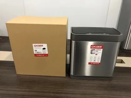 Відро для сміття сенсорне прямокутне Koer TC-020312-02 12 л колір нержавійка (KR5586) — Photo 8