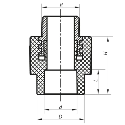 Муфта з'єднувальна ЗР 20x1/2M PPR Koer K0094.PRO (KP0113) — Photo 1