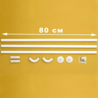 Штанга для шторки П-подібна універсальна Mixxus CRA-U-80x80x80 80x80x80cm, 80x160cm, 240cm (алюміній) (БЛІСТЕР) (AC3592) — Photo 3