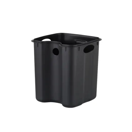 Відро для сміття з плавним закриттям квадратне ZERIX KUBIX-TC0106 BLACK 6 л (колір чорний) (ZX5890) — Photo 3