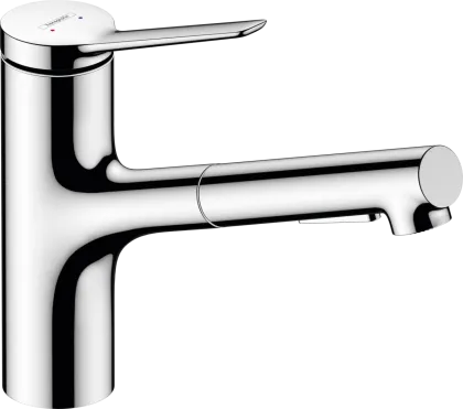 ZESIS M33 змішувач для кухні 150, 1jet , ECO з высувним виливом, колір хром
