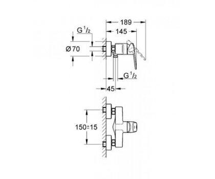 EUROPLUS NEW-змішувач GROHE 33577002 для душу — Photo 1