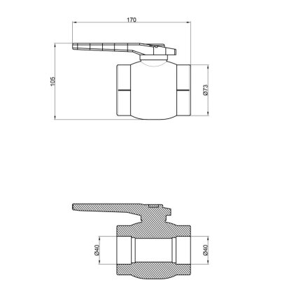 Кран кульовий PPR Thermo Alliance 40 — Photo 1