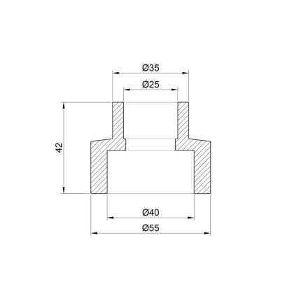 Муфта PPR Alfa Plast 40х25 — Photo 1