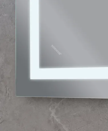 Дзеркало Mixxus WARM MR02-100x70 з Led Touch, Anti-fog, димером, регулятором яскравості, годинником (MI6002) — Photo 3