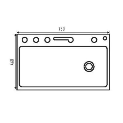 Мийка багатофункціональна Mixxus MH7546-SET-08 Decor Graphite з вбудованим змішувачем з нерж. сталі (MI8456) — Photo 1