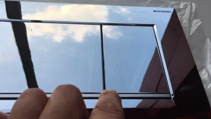 SIGMA20 SQUARE змивна клавіша для подвійного змиву, глянцевий хром /матовий хром — Photo 1
