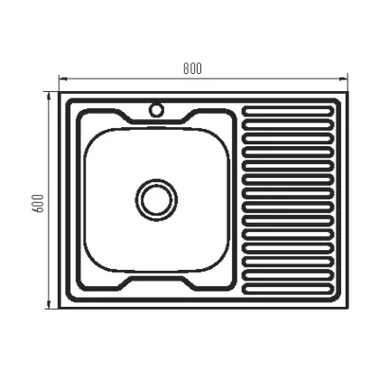 Мийка кухонна Zerix Z8060L-06-160MD (micro decor) (ZS0603) — Photo 1