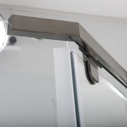 Душова кабіна з низьким піддоном Mixxus LINES SCT01-90x90x198-TR Graphite NEW прозоре скло 6мм (MI8429) — Photo 6