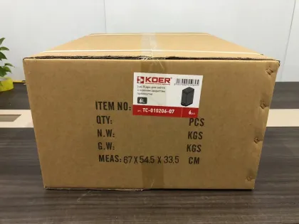 Відро для сміття з плавним закриттям прямокутне Koer TC-010206-07 6 л колір сірий (KR5596) — Photo 6