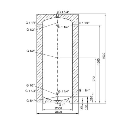 Теплоакумулятор Thermo Alliance TA-ТАМ-00 300 з ізоляцією 60 мм — Photo 1