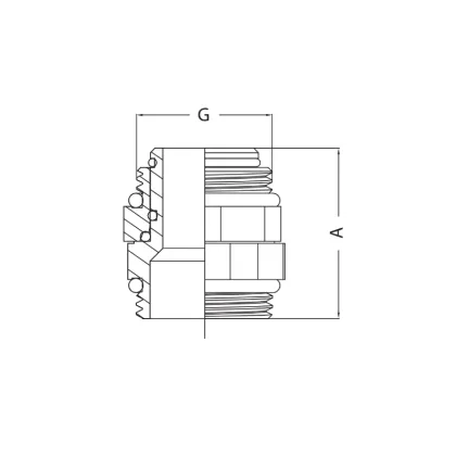 Ніпель поворотний Koer KF.N210 - 1'' MM (KR4977) — Photo 1