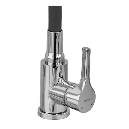 Змішувач для кухні ZERIX REX-011 CHROME REFL.BLACK з нерж. сталі (Колір хром+силіконовий вилив чорний) (ZX6127) — Photo 5