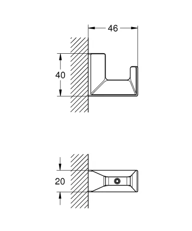 Гачок для халату Grohe Selection Cube (40782000) — Photo 1