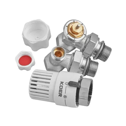 Комплект для підключення радіатора Koer SET-29 - 1/2'' (кутовий) з термоголовкою (KR5716) — Photo 1
