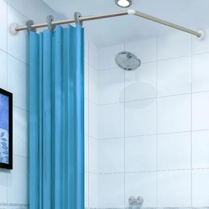 Штанга для шторки кутова ZERIX CRS-A-80x80 80x80cm (нержавіюча сталь) (ZX6100) — Photo 5