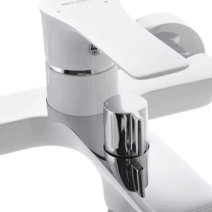 Змішувач для ванни з коротким виливом Mixxus Premium Eva 009 Euro Білий (MI5811) — Photo 2