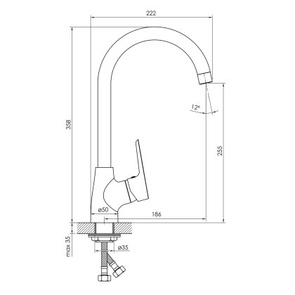 KIT 30095 набір змішувачів (4 в 1), змішувач для умивальника, змішувач для ванни, душовий гарнітур, змішувач для кухні — Photo 6