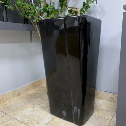 Умивальник (раковина) VBI VERESE BLACK GLOSSY напольний — Photo 2