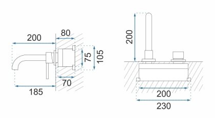 Змішувач прихованого монтажу Rea Lungo LONG Золото Мат + BOX REA-B4109 — Photo 10