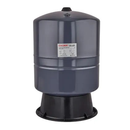 Гідроакумулятор вертикальний KOER ETK-60V, 60л (фіксована мембрана BUTYL), безфланцевий (KB0017)