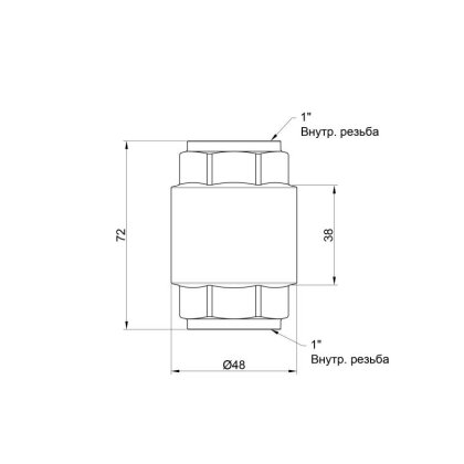 Зворотний клапан SD Forte 1&quot; EURO SF247W25 — Photo 1