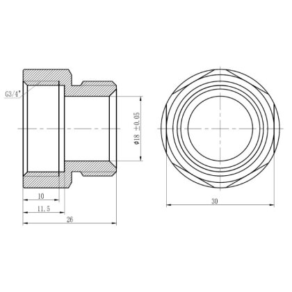 Муфта обтискна SD Forte 20х3/4&quot; В SF171W2020 — Photo 1