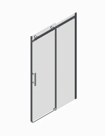Двері в нішу Koer SR SD01-120x200-TR-12 прозоре скло Easy Clean 8мм, матове золото (KR5377) — Photo 11
