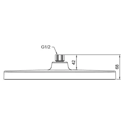 Лійка для душу стельова Koer KP-0402-07-OH 310x200мм (KR4990) — Photo 1