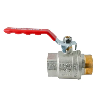 Кран кульовий ГШВ Koer Extreme KE.215-40 - 1 1/2" FM ручка "важіль" червона (KR5754) — Photo 3