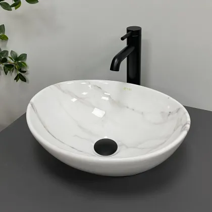 Умивальник (раковина) VBI PARMA CALCATTA GLOSSY накладний — Photo 1