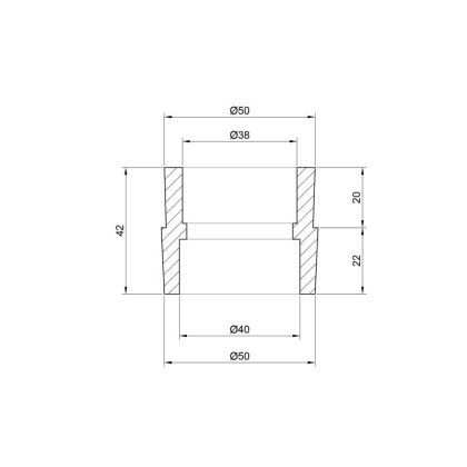 Муфта PPR Ekoplastik 50х40 — Photo 1