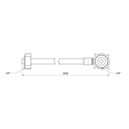 Шланг затока SD Plus для стиральної машини 200 см SD095W200 — Photo 1