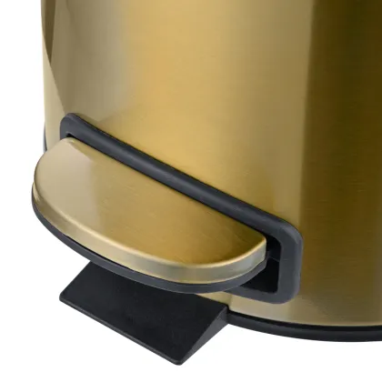 Відро для сміття з плавним закриттям кругле Mixxus Ellipse-TC0205 Brushed Gold 5л (колір матове золото) (MI8400) — Photo 11
