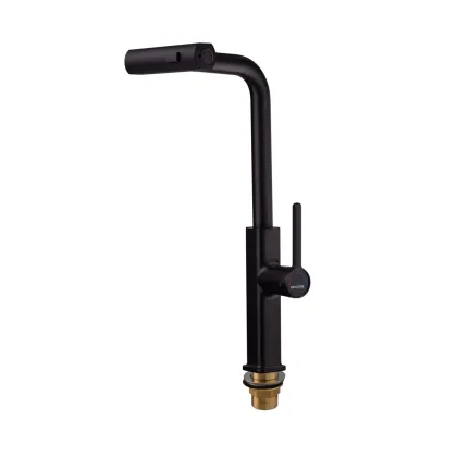 Змішувач для кухні з висувним виливом Mixxus Premium HAMMER 014 BLACK (MI6954) — Photo 7