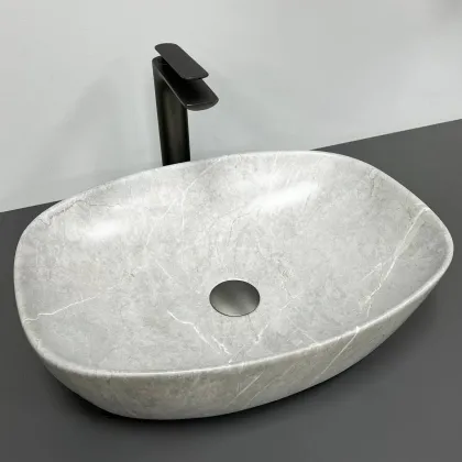 Умивальник (раковина) VBI OLBIA GREY STONE MATT накладний — Photo 2