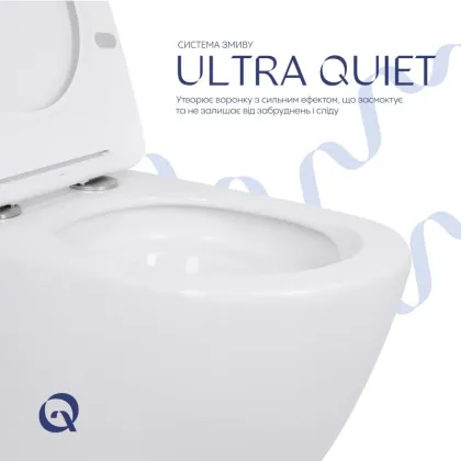 Готове рішення Qtap для ванної кімнати: Унітаз напольний Robin Ultra Quiet QT13223381AW + інсталяція QT0122490S+ клавіша QT0111M08V1384W — Photo 5