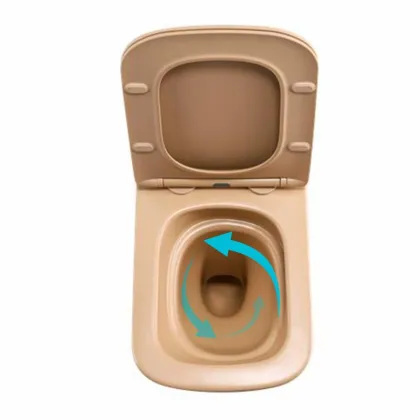 Унітаз підвісний Tern Ultra Quiet 490×365×325 мм, Beige, з сидінням Slim Duroplast / Soft-close / Quick Release QT17332303ASSB Qtap — Photo 5