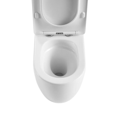 Унітаз підлоговий Qtap Robin New Ultra Quiet безобідковий з сидінням Soft-close WHITE QT13226083AW — Photo 5