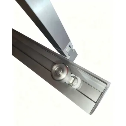 Шторки скляні на ванну розсувні Koer SR BS06-120x150-TR-07 прозоре скло Easy Clean 6мм, графіт (KR5947) — Photo 8