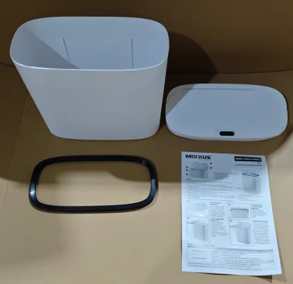 Відро для сміття сенсорне прямокутне Mixxus Wave-TC0414 White 14 л (колір білий) (MI8405) — Photo 25