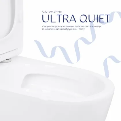 Унітаз підлоговий Qtap Aquarius Ultra Quiet 620×355×790 мм з сидінням Soft-close, White QTAQAW27W49262 — Photo 4