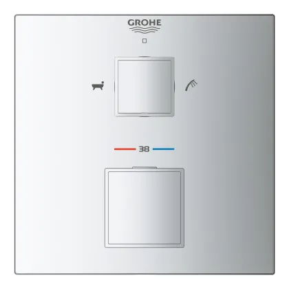 Термостат прихованого монтажу на 2 споживача Grohe Grohtherm Cube (24155000) — Photo 1