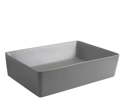 Раковина накладна Mixxus Premium QUADRO-0108 GRAY 550x390x145mm (MP6652) — Photo 9