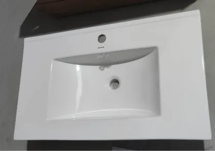 Раковина меблева Mixxus Premium CUBIC-1503 810х460х170mm з отвором під змішувач та переливом (MP6497) — Photo 2