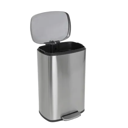 Відро для сміття з плавним закриттям прямокутне Mixxus Bevel-TC0112 SS Color 12л колір наржавійка (MI7087) — Photo 14