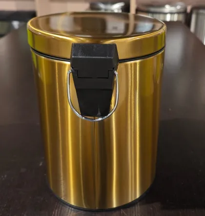 Відро для сміття з плавним закриттям кругле Mixxus Ellipse-TC0205 Brushed Gold 5л (колір матове золото) (MI8400) — Photo 10