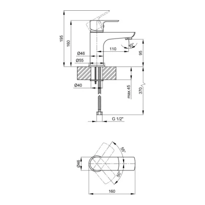 Змішувач для раковини Qtap Flaja 1010102C — Photo 1