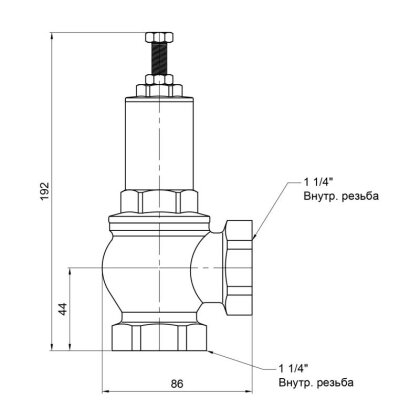 Запобіжний клапан Icma 1&quot; 1/4 ВР №254 — Photo 1