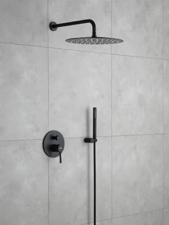 Душова система REA LUNGO BLACK + BOX прихованого монтажу — Photo 8